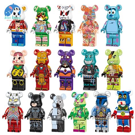 Leyu New Mini Bearbrick Figure Building Block Education Toys Lego