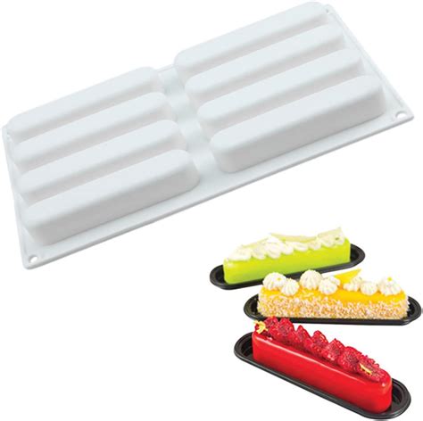 Amazon Ocpo Kitchen Eclair Silicone Mold For Baking Mousse Cake