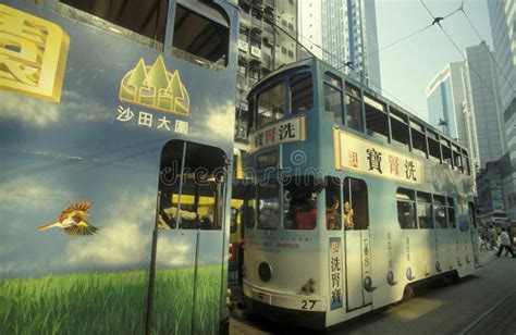 Asia China Hongkong Transport Tramways Editorial Stock Photo Image Of