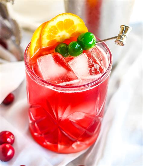 Festive Cranberry Old Fashioned Cocktail Brite And Bubbly