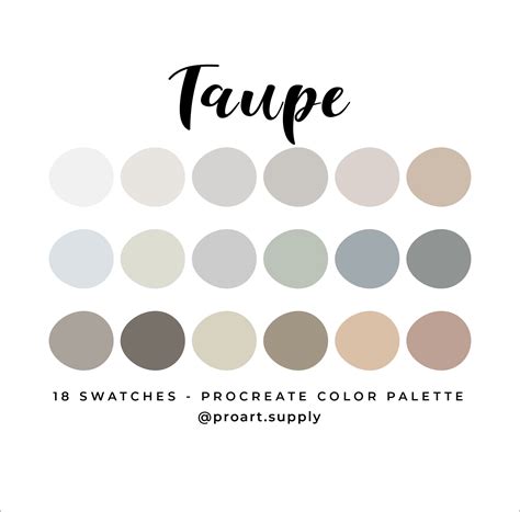 TAUPE PROCREATE Color Palette Tan Blue Gray for iPad | Etsy