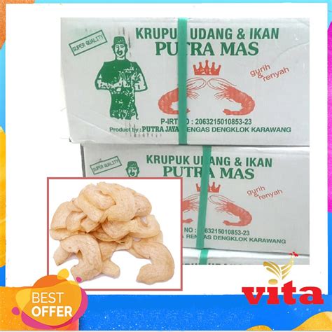 Kerupuk Udang Putra Mas Ukuran Mede Kg Shopee Indonesia