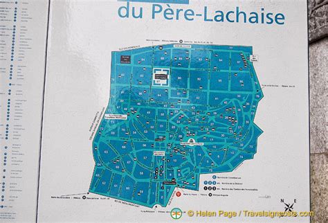 Map of Père-Lachaise cemetery