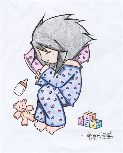 chibi L sleeping by babyoreo on DeviantArt