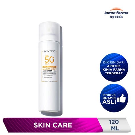 Jual SKINTIFIC ALL DAY LIGHT SUNSCREEN MIST SPF 50 PA 120 ML Kota