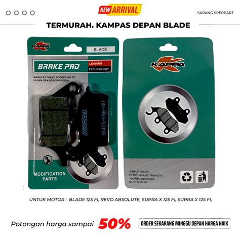 Jual KAPPA BLADE DISCPAD KAMPAS REM DEPAN UNTUK MOTOR BLADE 125