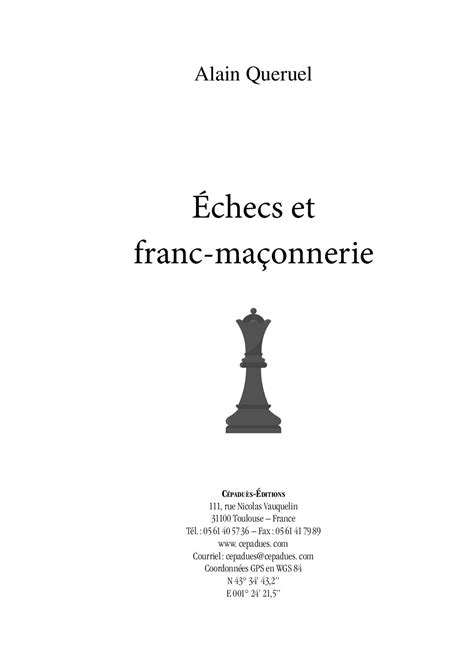 Calaméo Extrait Calaméo 7095 Échecs et franc maçonnerie