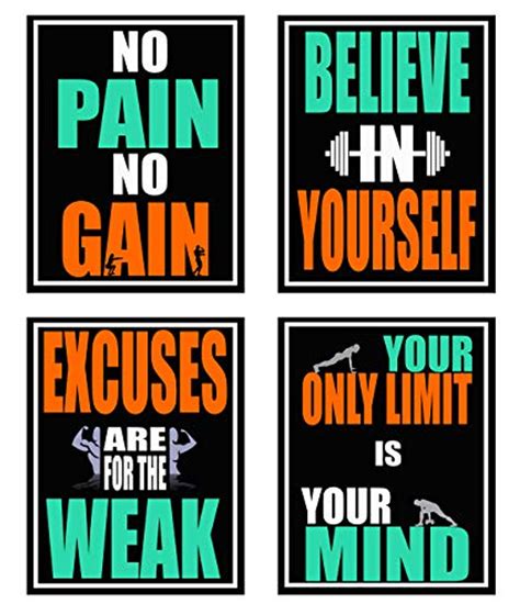 Motivational Posters - GYM Inspirational Wall Art for Office ...