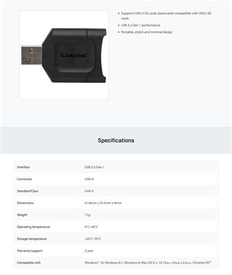 Kingston MobileLite Plus SD Card Reader | PLE Computers