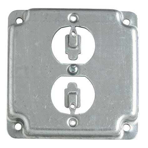 Steel City Rs12 4 Steel Square Surface Cover Duplex Receptacle 12