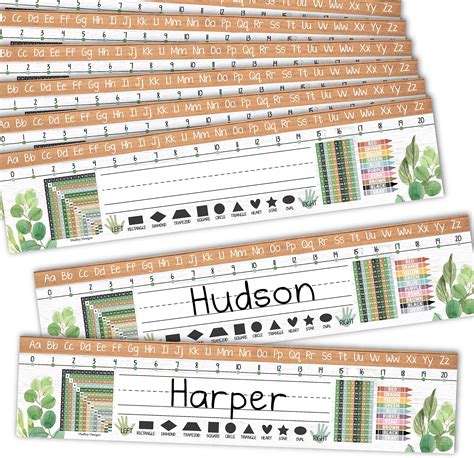 25 Farmhouse Teacher Name Plate For Desk Classroom Desk Name Tags