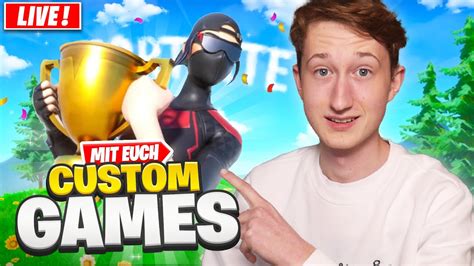 Skin Contest Mit Euch Custom Games Fortnite Live Deutsch