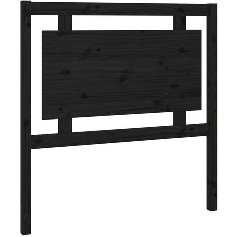 Bed Headboard Black 95 5x4x100 Cm Solid Pine Wood VidaXL