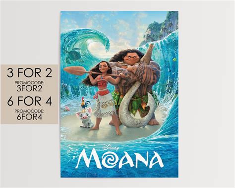 Moana 2016 Poster Disney Pixar Movie Poster Art Film Print - Etsy