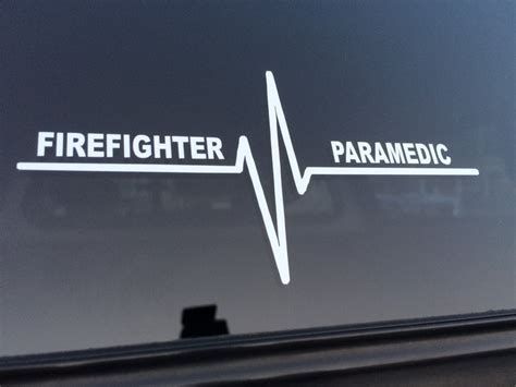 Firefighter Paramedic Vinyl Decal Emergency Rescue Decal Paramedic