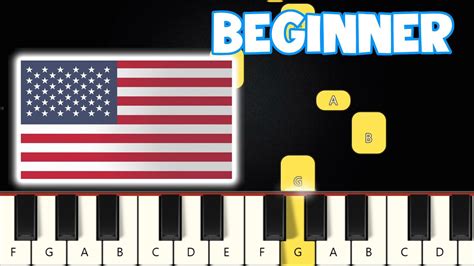 National Anthem Of The USA United States Beginner Piano Tutorial