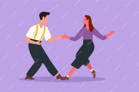 Premium Vector Graphic Flat Design Drawing People Dancing Salsa Young