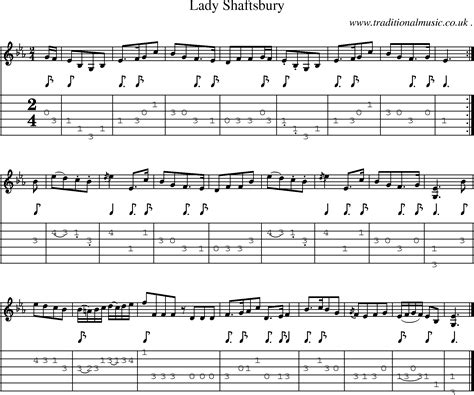 Scottish Tune Sheetmusic Midi Mp3 Guitar Chords Tabs Lady Shaftsbury