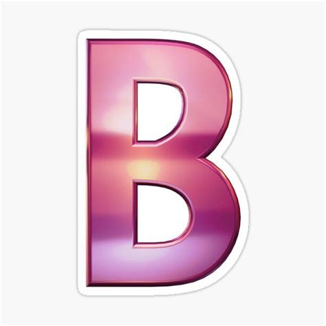 Letter B Neon Pink Stickers for Sale | Aesthetic letters, Lettering ...