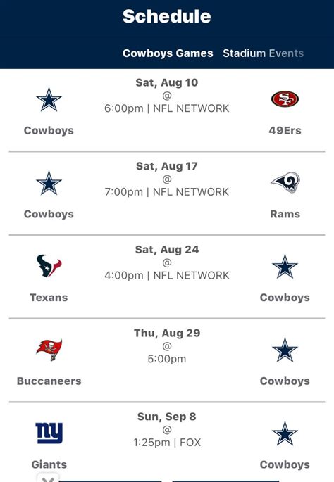 Dallas Cowboys 2019 Schedule | Dallas cowboys, Cowboys, Cowboy games