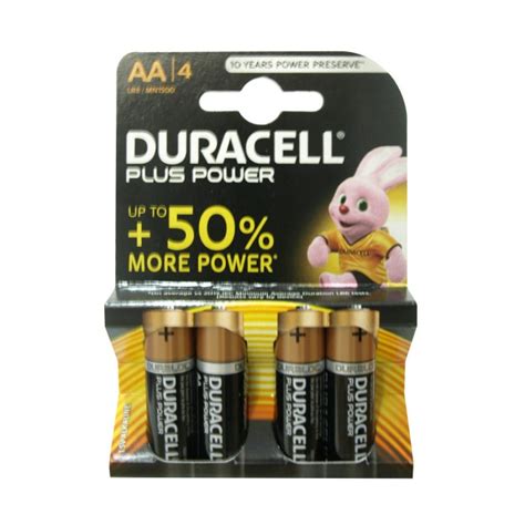 Pila AA Duracell Plus Power LR06 Pack 4 Unidades Soutelana