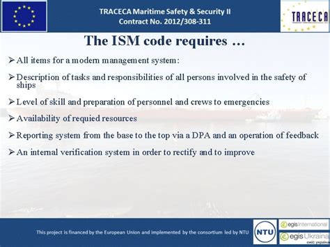 Comparison between the ISM and the ISPS codes