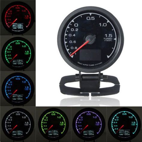 Buy Universal Car Mm Digital Led Turbo Boost Gauge Meter Adijustable