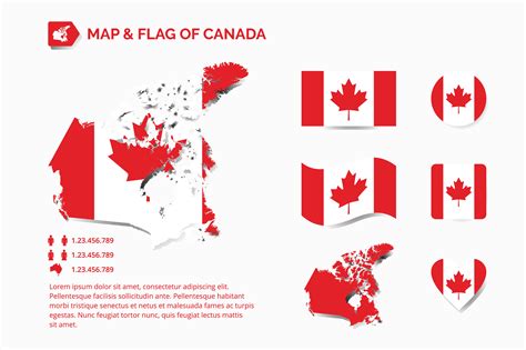 map and flag of canada 1935133 Vector Art at Vecteezy