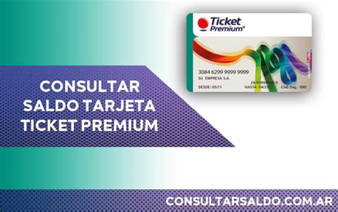 Ll Consultar Saldo Tarjeta Ticket Premium Gu A Detallada