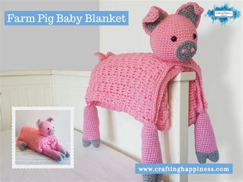 Farm Pig Baby Blanket Crochet Pattern Crafting Happiness