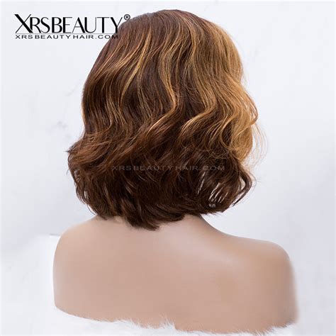 Medium Side Parting Ombre Slightly Curled Bob Synthetic Wig Flash Sales