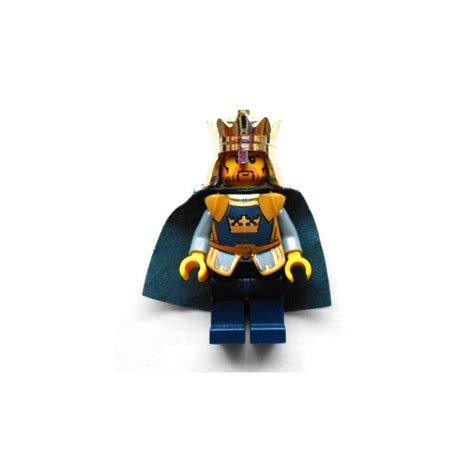 Lego King With Golden Crown And Dark Blue Cape Minifigure Brick Owl