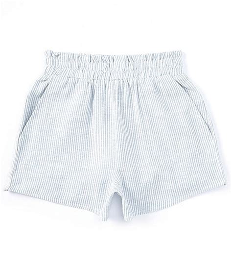 Copper Key Big Girls 7 16 Pull On Striped Linen Shorts Dillards