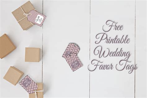 Free Printable Wedding Favor Tags