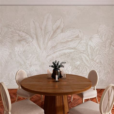 Mural Naturalesa Tropical Beige By Anima Deco Anim