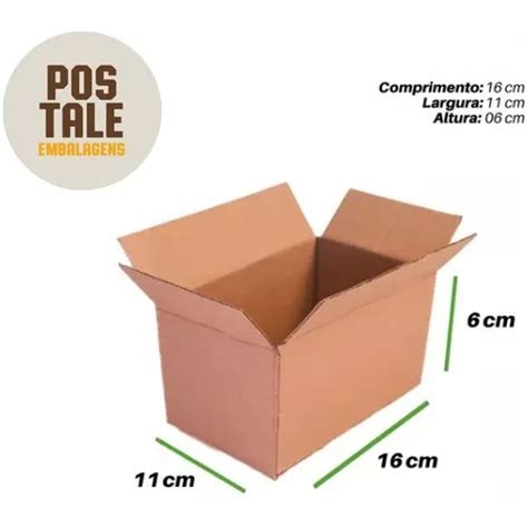 Caixa De Papelão 16x11x6 50 Unidades Correios Sedex Pac