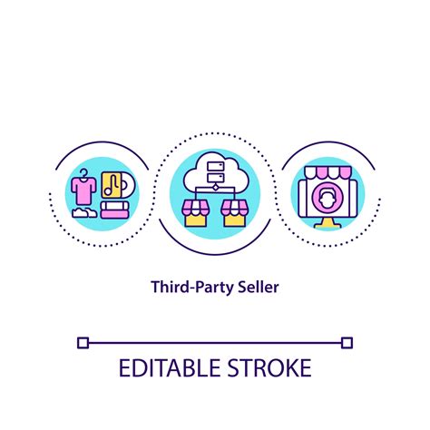 Third Party Seller Concept Icon Reselling Product Online Remote