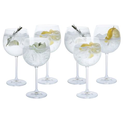 Dartington Party Copa Gin Glasses Set Of 6 Jarrolds Norwich