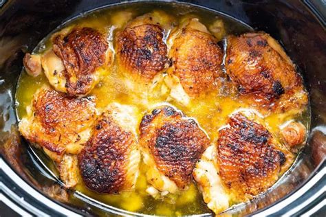 Slow Cooker Lemon Chicken Thighs Recipe