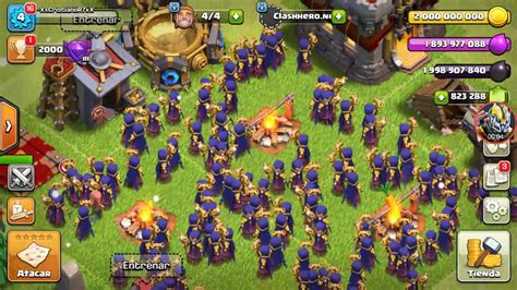 Atacando Con Muchas Brujas Y Esbirros Clash Of Clans Servidor