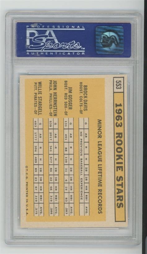 Topps Willie Stargell Psa Oc How Is This Oc Pittsburgh