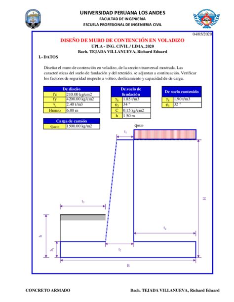 Pdf Muro De Contención En Voladizo