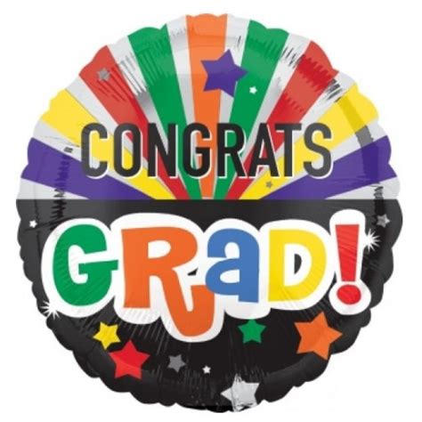 18 Rainbow Congrats Grad Foil Balloon Balloon Warehouse™