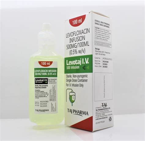 Levofloxacin Intravenous Infusion USP Manufacturer In India