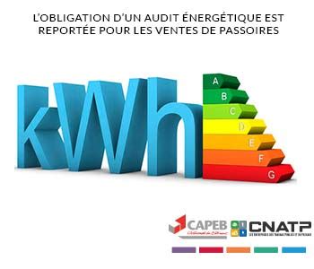 Lobligation dun audit énergétique est reportée pour les ventes de