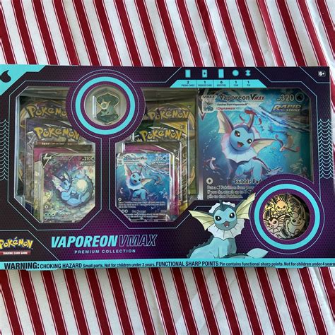 Pok Mon Tcg Vaporeon Vmax Premium Collection Box Trading Card Game