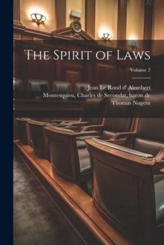 The Spirit Of Laws Volume 2 Charles De Secondat Baron Montesquieu Creator 9781022442849