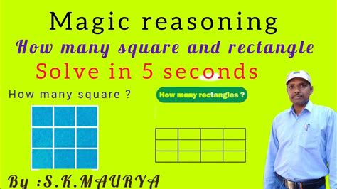 Counting Of Figure Squares And Rectangles Magic Of Reasoning How Many