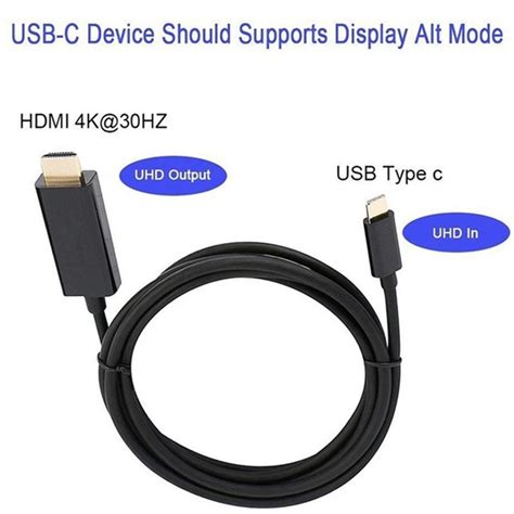 Micro USB 3.1 Type c to HDMI Adapter Cable 4K 1080P High Speed Video ...