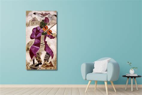 Marc Chagall Canvas The Green Violinist By Marc Chagall Canvas Art